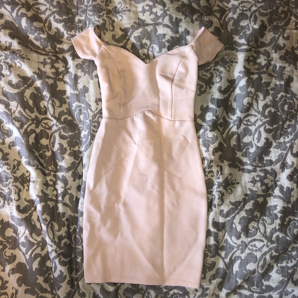 Solemio Blush Pink Mini Dress